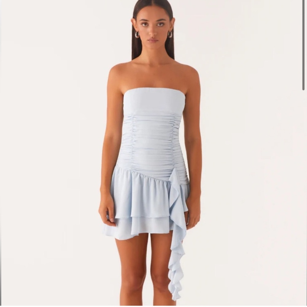 Peppermayo Sky Blue Strapless Dress